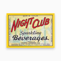 アメリカ　NIGHT CLUB Sparkling Beverages　ドリンクのラベル