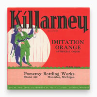 アメリカ　Killarney　ドリンクのラベル