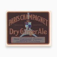 アメリカ　PARIS CHAMPAGNET Dry Ginger Ale　ドリンクのラベル