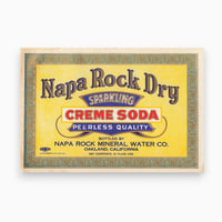 アメリカ　Napa Rock Dry CREME SODA　ドリンクのラベル