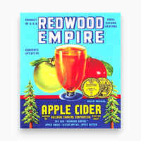 アメリカ　REDWOOD EMPIRE　ドリンクのラベル