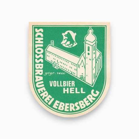 西ドイツ　VOLLBIER HELL　ドリンクのラベル　ラベル