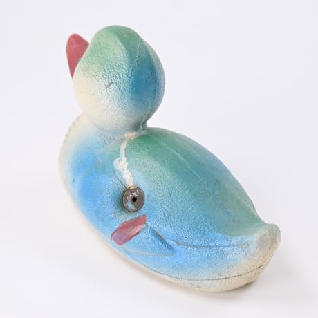 ソビエト　年代不明　赤い口の水鳥　ソフビ　人形　全長16cm