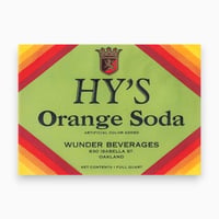 アメリカ　HY'S Orange Soda　ドリンクのラベル