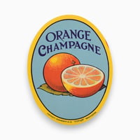 イギリス　ORANGE CHAMPAGNE　ドリンクのラベル