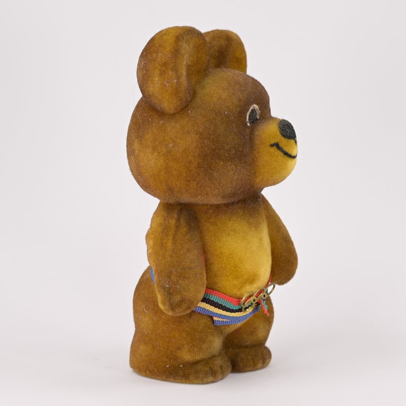 ソビエト 1980年 ミーシャ フロッキー 人形 高さ14cm 焦茶色 | こぐま舎