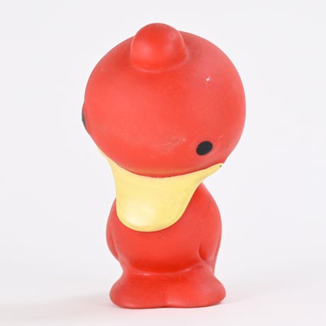 ソビエト　年代不明　赤いアヒル　ソフビ　フィギュア　高さ11.5cm