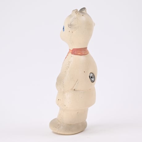 ソビエト　年代不明　白いやぎ　ソフビ　人形　高さ14cm