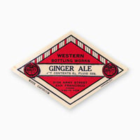 アメリカ　WESTERNR GINGER ALE　ドリンクのラベル