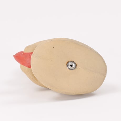 ソビエト　年代不明　にんじんを持ったオレンジ耳うさぎ　ソフビ　人形　高さ19cm