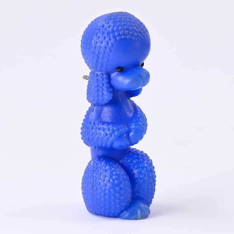 【人形作家】青いプードルの人形【匿名配送】 東ドイツ プラスチック プードル 人形 フィギュア 高さ10cm | こぐま舎