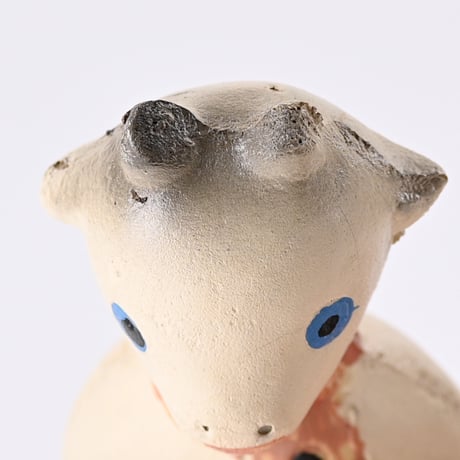 ソビエト　年代不明　白いやぎ　ソフビ　人形　高さ14cm