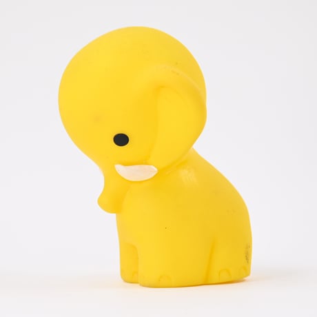 ソビエト　年代不明　黄色いぞう　ソフビ　人形　高さ11cm