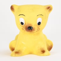 ソビエト　年代不明　レモン色の子犬　ソフビ　人形　高さ10cm
