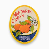 イギリス　MANDARIN CRUSH　ドリンクのラベル