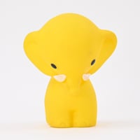 ソビエト　年代不明　黄色いぞう　ソフビ　人形　高さ11cm