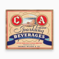 アメリカ　C & A BRAND Sparkling BEVERAGES　ドリンクのラベル