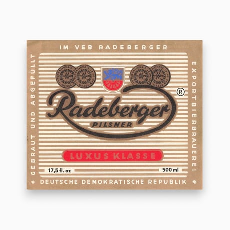東ドイツ　Radeberger　輸出用（Export）ドリンクのラベル　ラベル