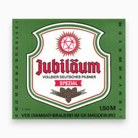 東ドイツ　Jubiläum VOLLBIER DEUTSCHES PILSNER　ドリンクのラベル