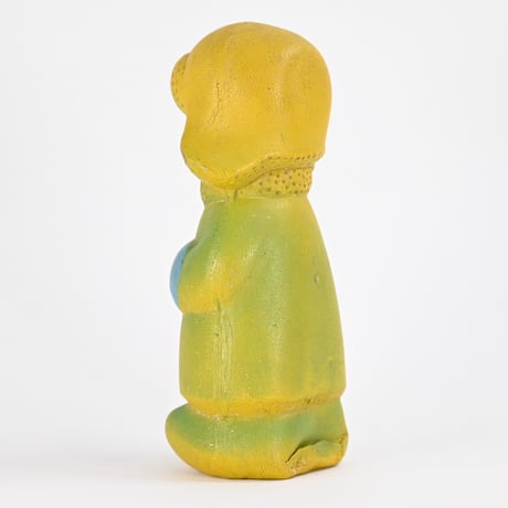 ソビエト　年代不明　冬服の子ども　ソフビ　人形　高さ15cm