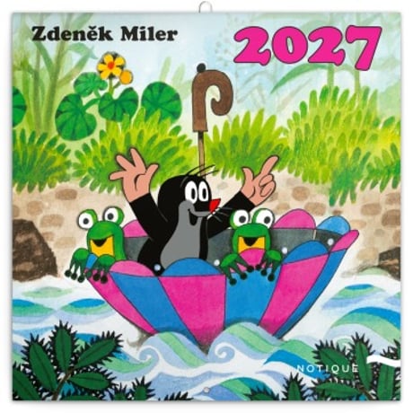 チェコ　カレンダー　モグラのクルテク　2027年