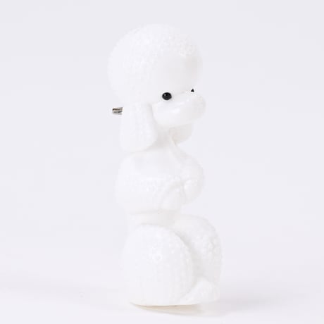 東ドイツ　プラスチック　プードル　人形　フィギュア　高さ10cm