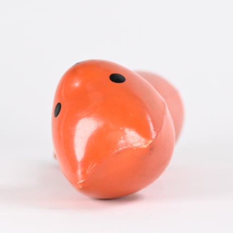チェコ　ニクロヴァー　ソフビ人形　犬　オレンジ色　1970年代　高さ13cm