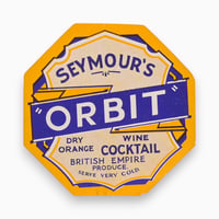イギリス　SEYMOUR'S "ORBIT" DRY　ドリンクのラベル