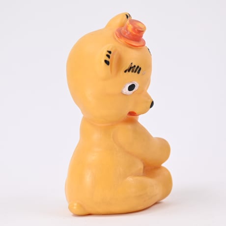 ソビエト　年代不明　ぺろりんくま　くま　ソフビ　人形　高さ11cm
