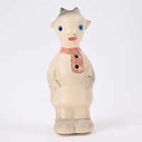 ソビエト　年代不明　白いやぎ　ソフビ　人形　高さ14cm