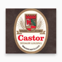 東ドイツ　Castor DESSAUER LUXUSPILS　ドリンクのラベル