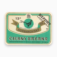 チェコスロバキア　ČIERNY BAŽANT　ドリンクのラベル