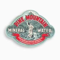 アメリカ　PINE MOUNTAIN MINERAL WATER　ドリンクのラベル