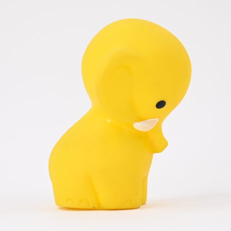 ソビエト　年代不明　黄色いぞう　ソフビ　人形　高さ11cm