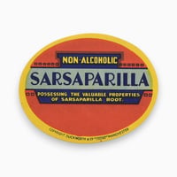 イギリス　SARSAPARILLA　ドリンクのラベル