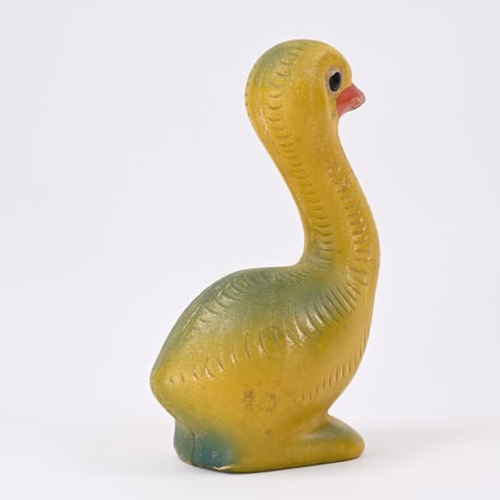 ソビエト　年代不明　黄色のガチョウ　ソフビ　人形　高さ18cm