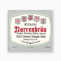 東ドイツ　Narrenbräu　ドリンクのラベル　ラベル