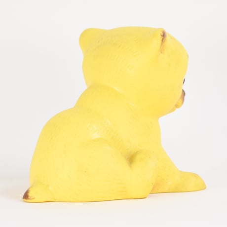 ソビエト　年代不明　レモン色の子犬　ソフビ　人形　高さ10cm