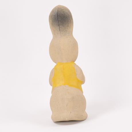 ソビエト　年代不明　にんじんを持ったオレンジ耳うさぎ　ソフビ　人形　高さ19cm