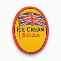 イギリス　ICE CREAM SODA　ドリンクのラベル