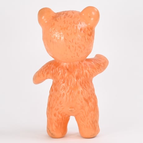 チェコ　1970年代　オレンジ色のクマ　ソフビ　高さ16.5cm