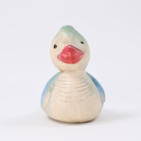 ソビエト　年代不明　赤い口の水鳥　ソフビ　人形　全長16cm