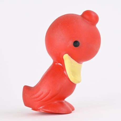 ソビエト　年代不明　赤いアヒル　ソフビ　フィギュア　高さ11.5cm