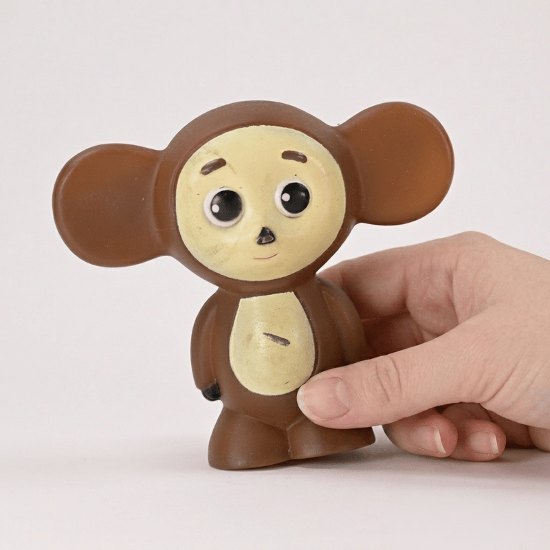 ビンテージドール　チェブラーシカ　チェブラーシュカ　レトロ　ロシア ソビエト 年代不明 チェブラーシカ 人形 ソフビ 茶色 | こぐま舎
