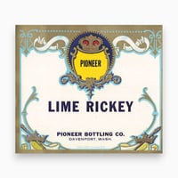 アメリカ　LIME RICKEY　ドリンクのラベル