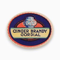 イギリス　GINGER BRANDY CORDIAL　ドリンクのラベル