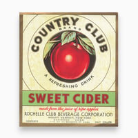 アメリカ　COUNTRY CLUB SWEET CIDER　ドリンクのラベル