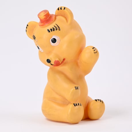 ソビエト　年代不明　ぺろりんくま　くま　ソフビ　人形　高さ11cm