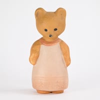 ソビエト　年代不明　スカートを履いたくま　ソフビ　人形　高さ15cm