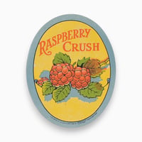イギリス　RASPBERRY CRUSH　ドリンクのラベル